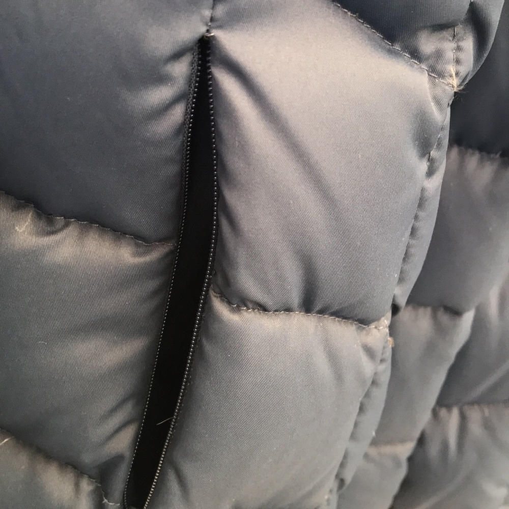 NEW Down Winter coat by Weather Proof( Large)blue -grey with hood - Picture 2 of 10